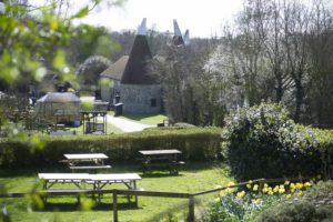Oast House and Garden view at Kent Life